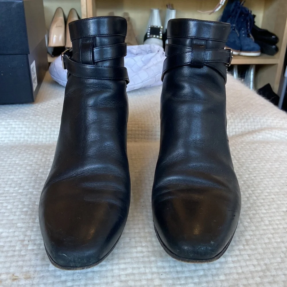 Saint Laurent black leather ankle booties size 40 - Picture 3 of 6